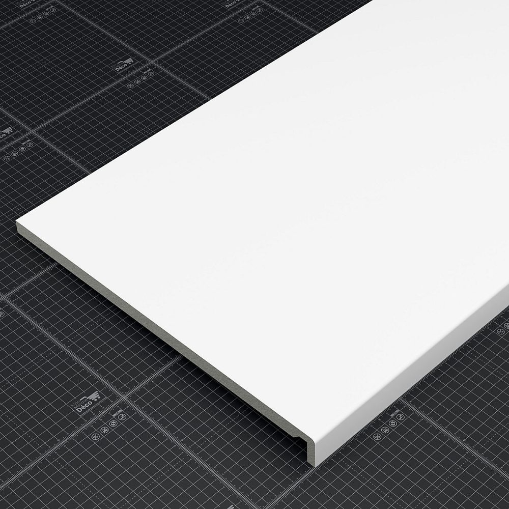 Appui de fenêtre PVC l. 40 cm x ép. 16 mm – Blanc, 80 cm