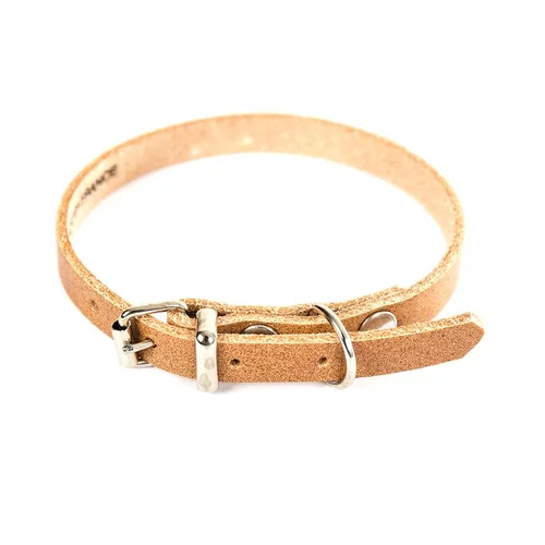 Collier en cuir naturel pour chien 1,4x36 cm