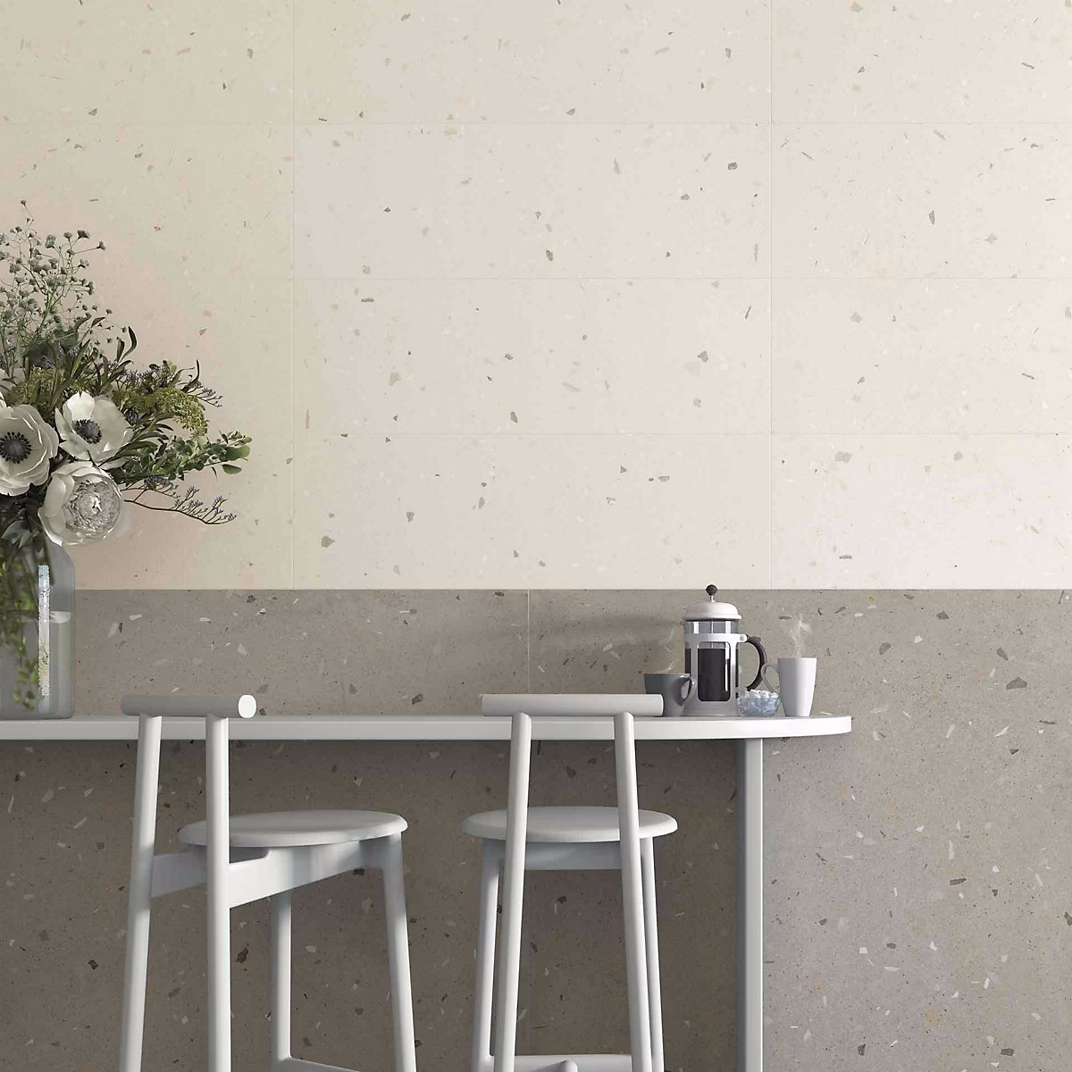 Carrelage Effet Terrazzo CROCCANTE 80x80 Sesamo – Les Carreaux de Jean