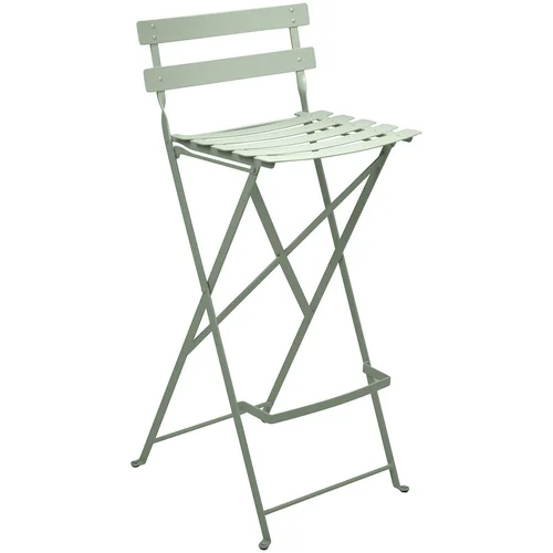 Tabouret haut Bistro coloris vert en acier Fermob - 42 x 31 x 74 cm