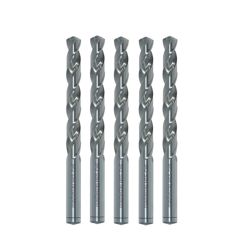 10 Forets Hélicoïdaux HSS Cobalt DIN 338 R | AS – Inox – Aciers D. 7.4 x Lt. 109 x Lu. 69 x Q. 7.4 mm x Z2 – Diamwood