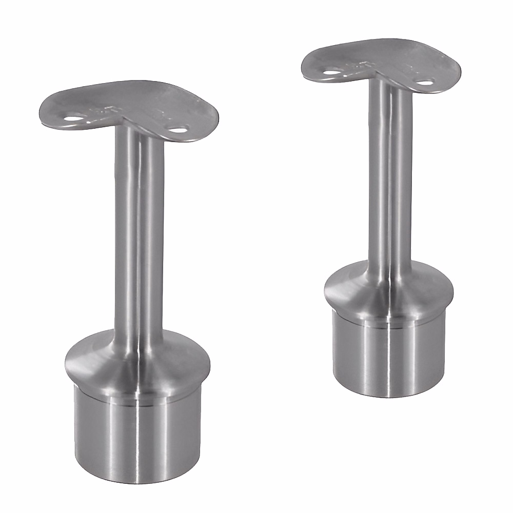 2 x Support 90 degrés main courante diam. 42 – 4 à coller sur tube diam. 42 | 4 × 2 mm | Inox 304