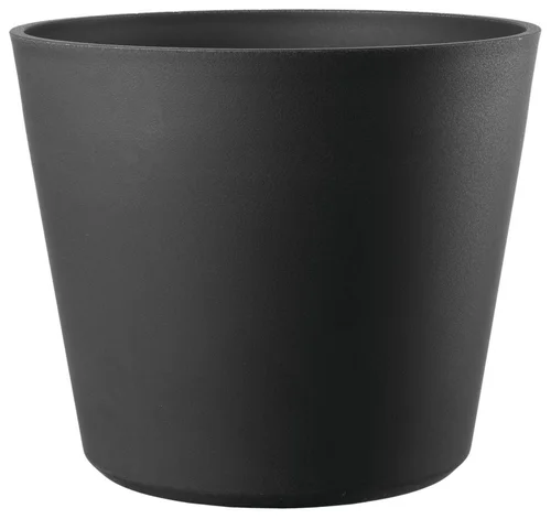 Pot en plastique injecté coloris gris Deroma Origin Vaso anthracite - Ø 29 x H 24 cm