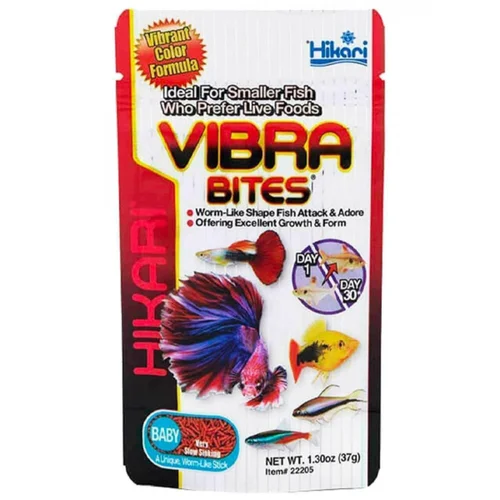 Aliment spécial pour poissons, riche en nutriments - HIKARI AQUARIUM Vibra Bites Baby - 37g