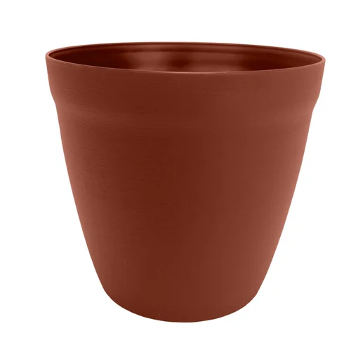 Pot rond lilo Poetic botanic® coloris marron en plastique recyclé 11,7 L - Ø 30 cm