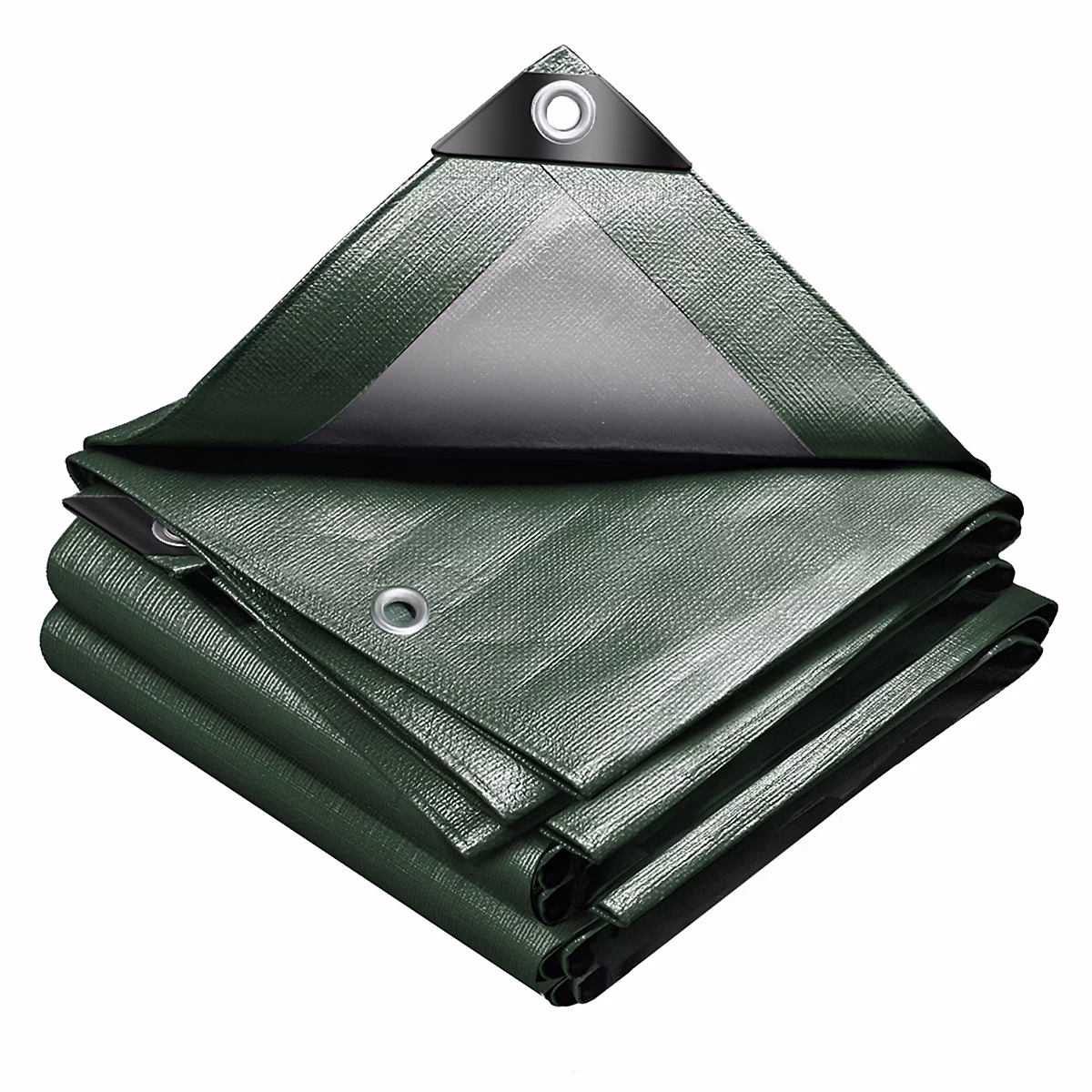 Bâche de Protection en Polyéthylène resistant et impermeable 240g/m² vert et argent 4 × 8m VOUNOT