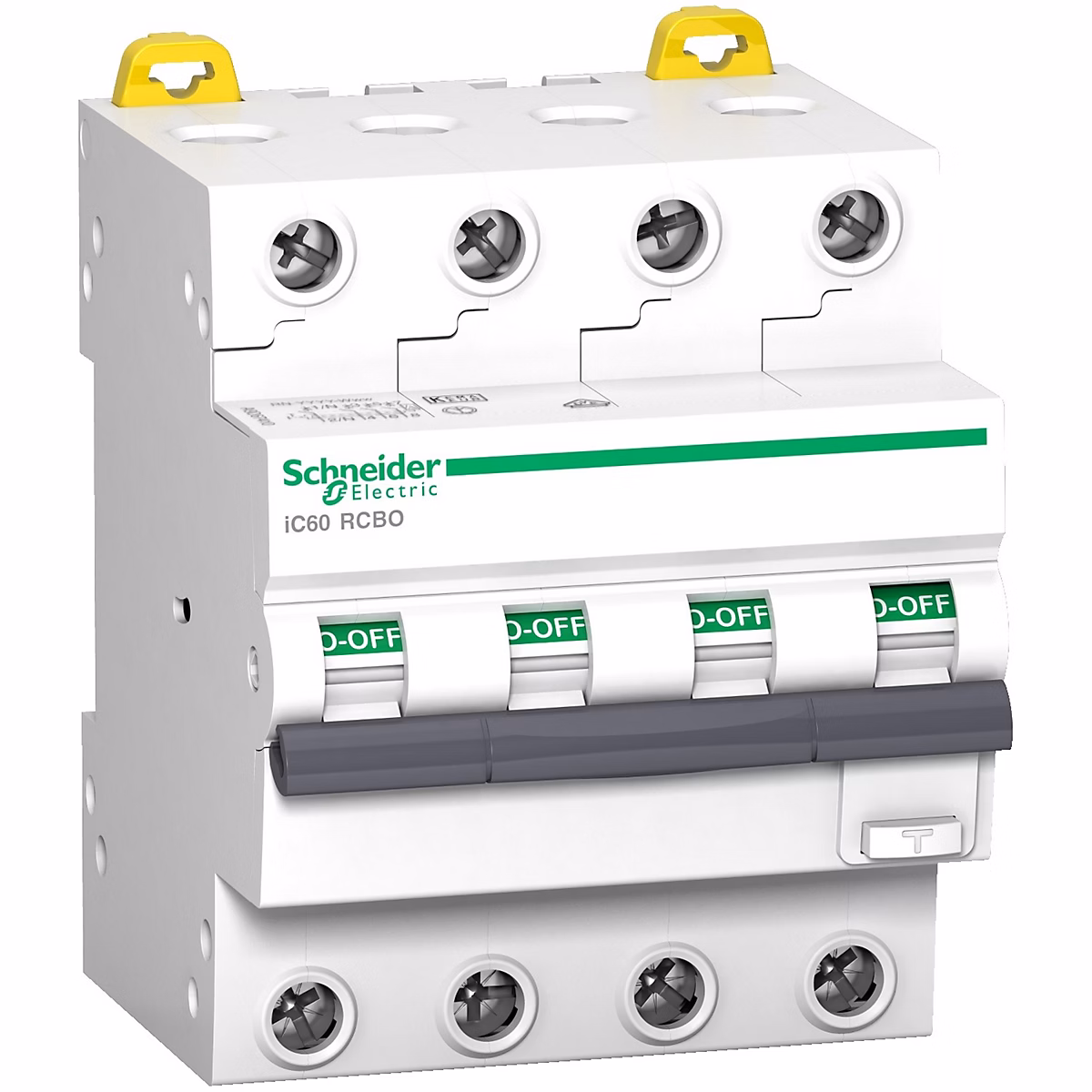 A9d77410 Disjoncteur Différentiel Tétrapolaire 4p 10a – 30ma | 6ka | Type Asi Courbe C | Schneider Acti9 Rcbo Ic60