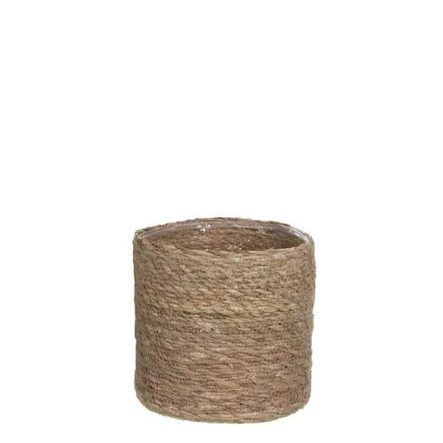 Panier cache-pot coloris marron en osier Atlantis Mica Decorations - 18 x Ø 18 cm