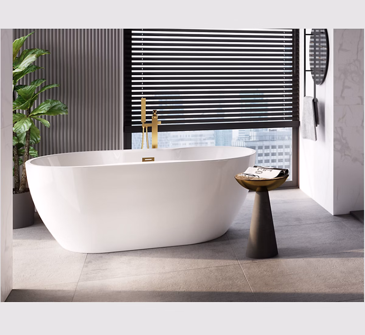 Baignoire îlot NAVIA – 160 × 80 cm