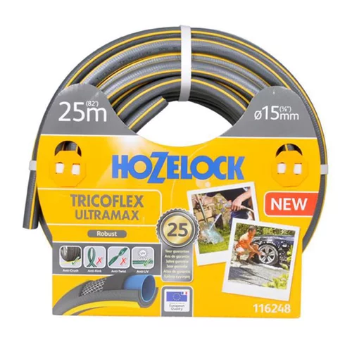 Tuyaux Tricoflex Ultramax coloris gris Hozelock - 25 m x Ø 15 mm