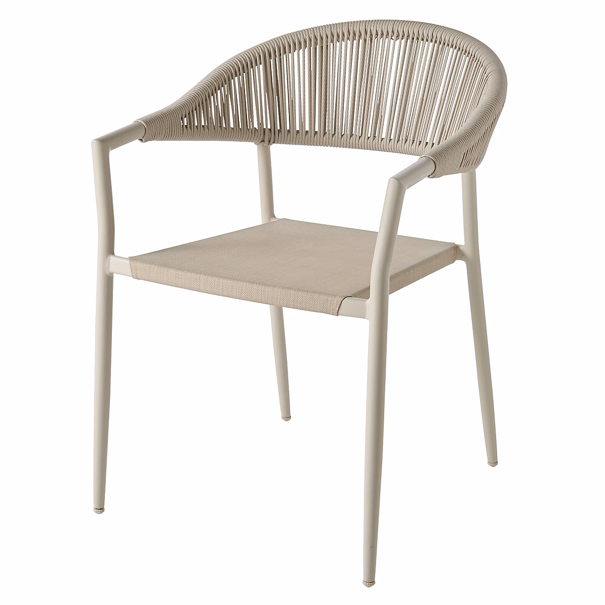 Fauteuil de jardin GoodHome Coline en cordon synthétique – Coloris sable, Hauteur 79 cm