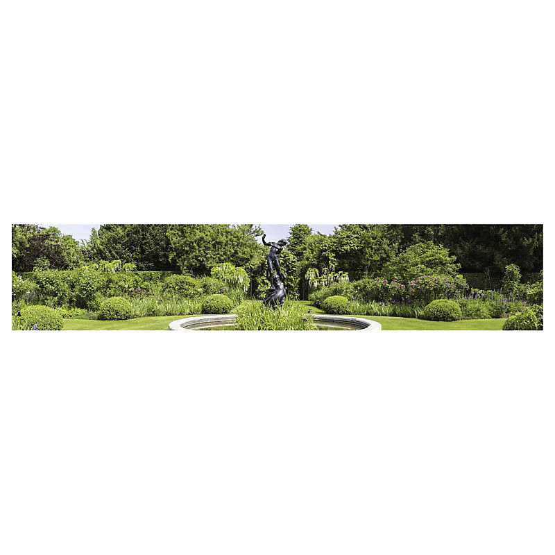 Brise vue imprimé FONTAINE RONDE | H.1 x L.5 m – 100% occultant – Made in France par Scenolia + kit de fixation offert