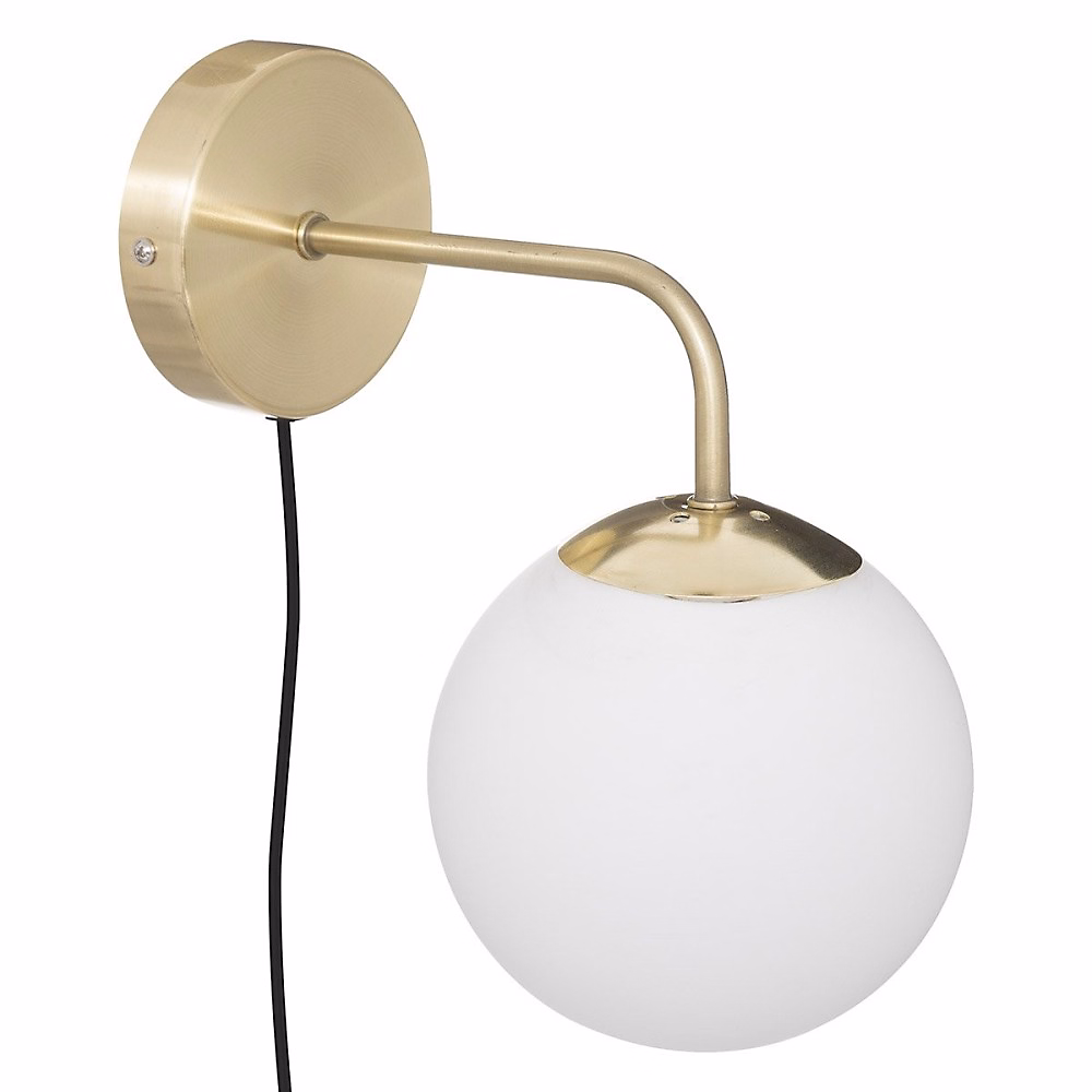 Luminaire et éclairage intérieur – Applique en verre Dris doré diamètre 15cm