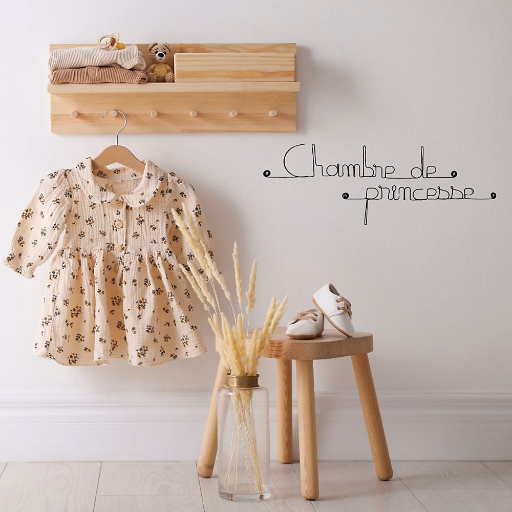 Chambre de Princesse – Sculpture fil de fer 40-50 cm, Bijoux de mur