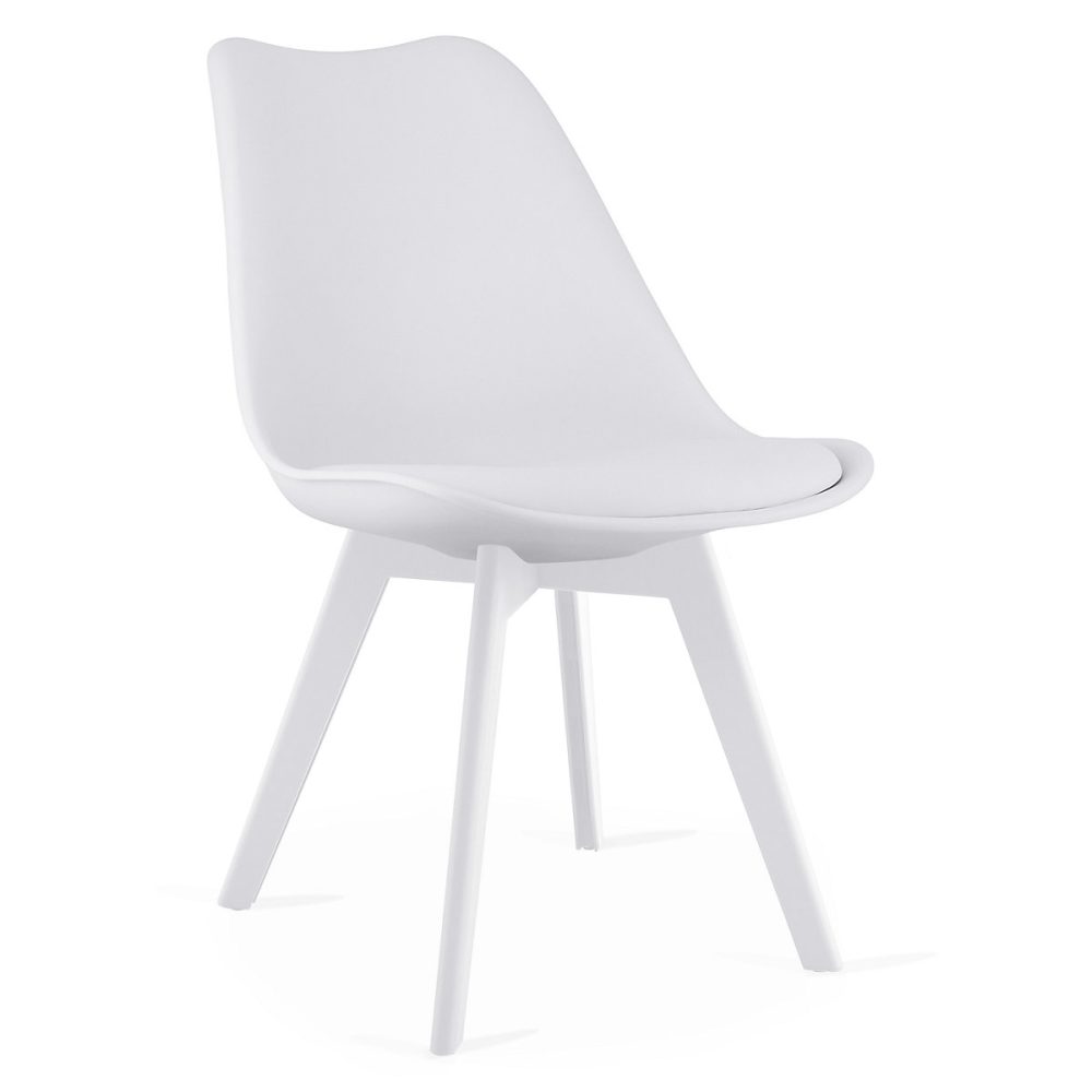 Chaise VALORA RIXK – Design ergonomique intemporel | pieds blancs x 1