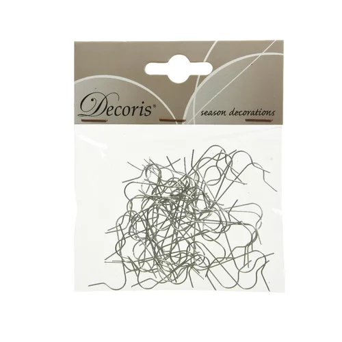 Attaches boules de Noël argent lot de 50