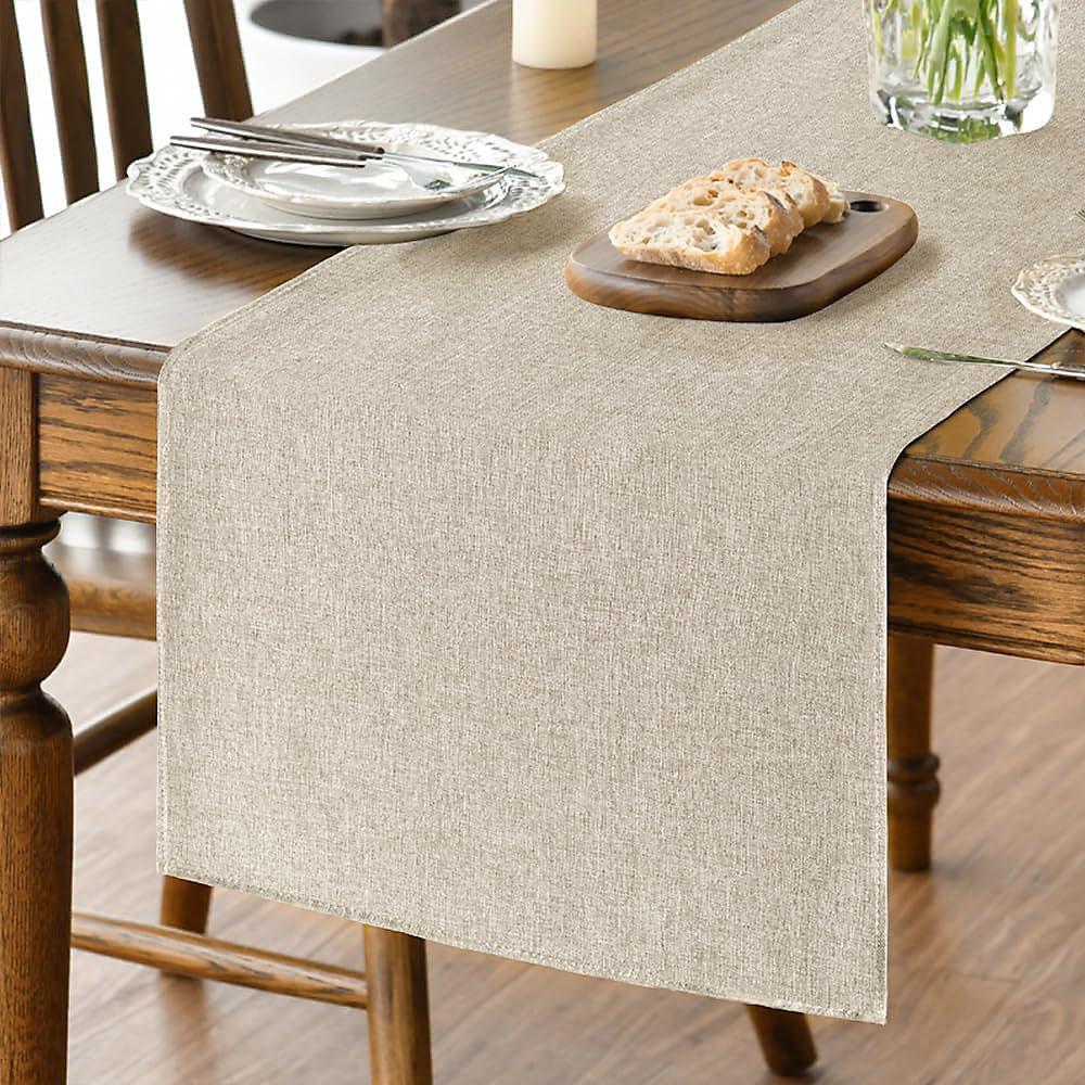 Chemin de Table Polyester Marron Clair 40 × 100 cm