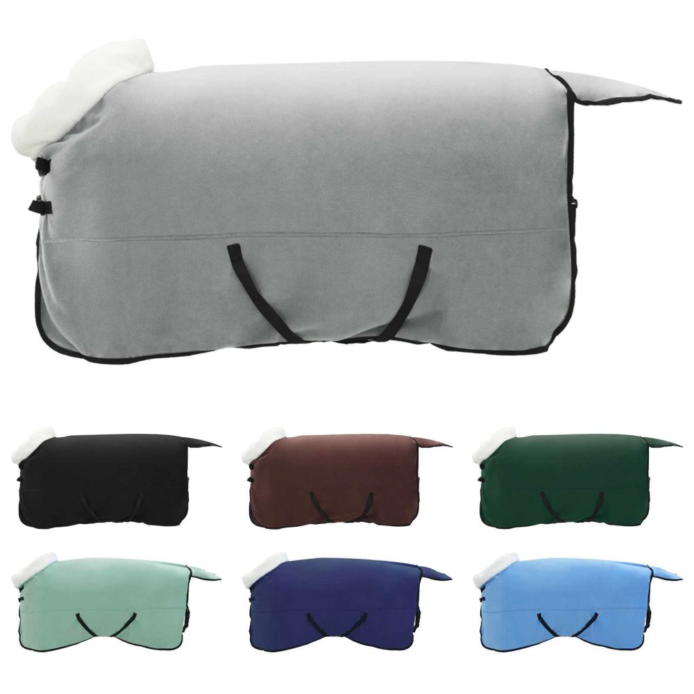 vidaXL Couverture Équine Gris clair intégral 145 cm Fleece polaire – Aménagement du jardin