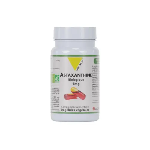Complément alimentaire bio Vit’All+ Astaxanthine 8 mg - les 60 gélules végétales