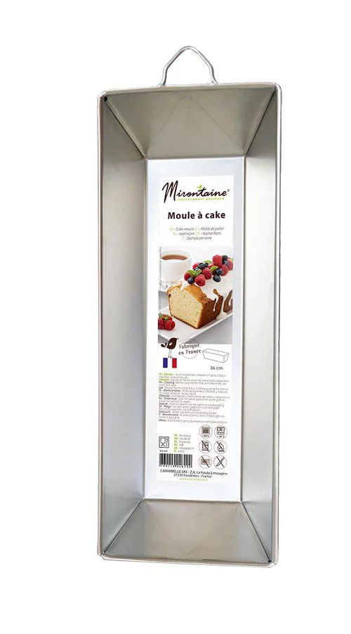 Moule à cake coloris gris en aluminium Mirontaine - 26 cm