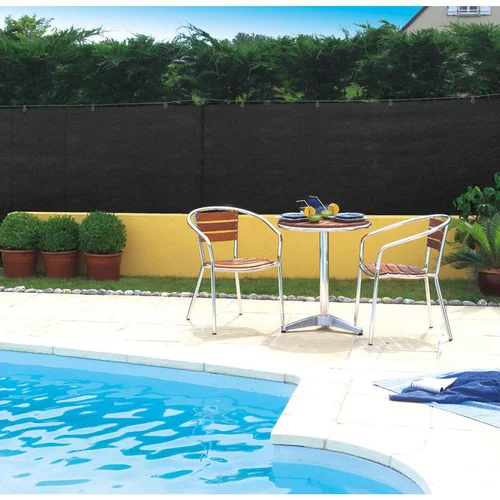 Natte brise vue Totaltex noir en polyéthylène 10 m x 100 cm