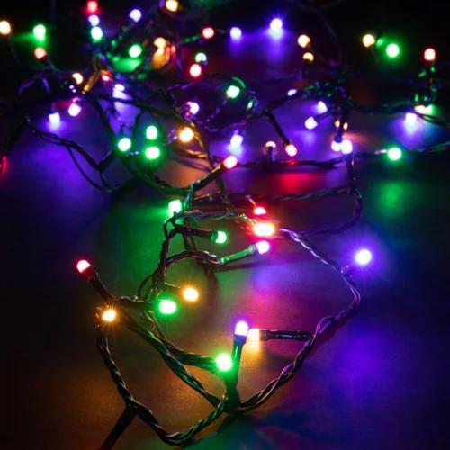 Guirlande lumineuse LED à lumière animée multicolore - 40 m