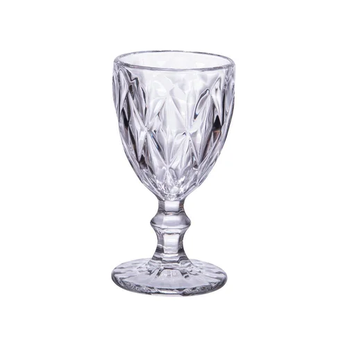 Verre à pied en verre transparent 250 ml Diamond - Les 6 pièces