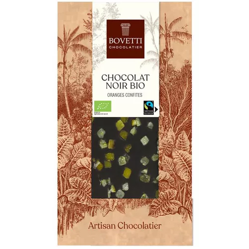 Chocolat noir bio aux oranges confites - tablette de 100 g