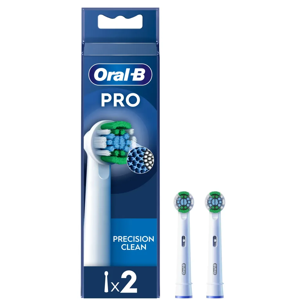 ORAL-B Pro Precision Clean Recharges pour brosse à dents électrique 2 brossettes – Solutions extérieures