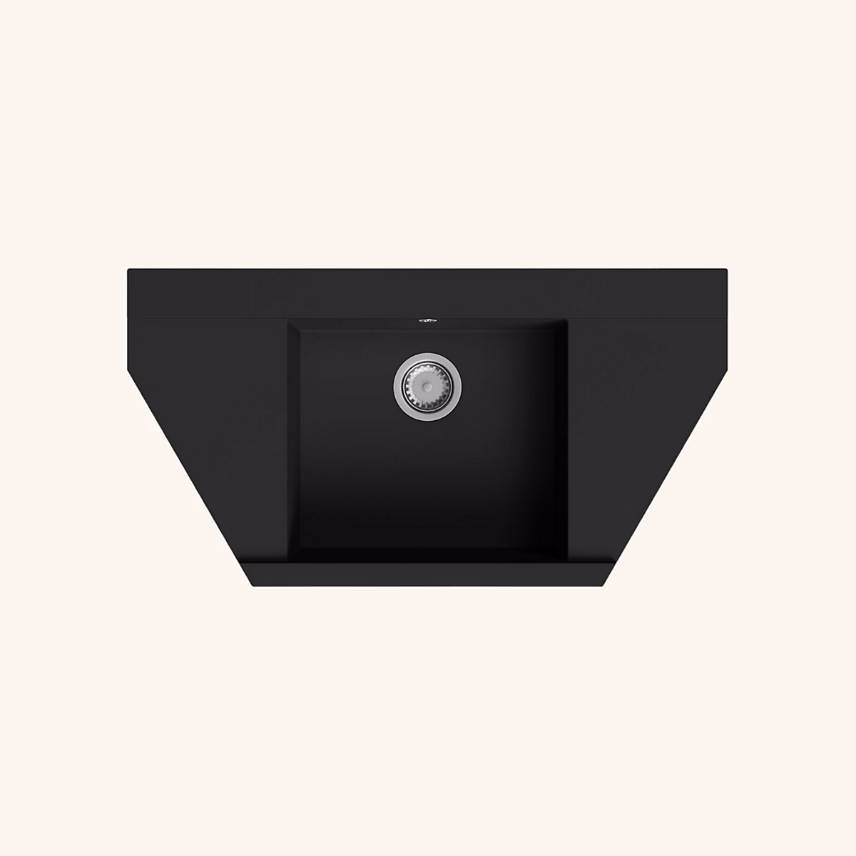 Evier de cuisine – Évier d'angle Kümbad MYLO granit noir 1 bac
