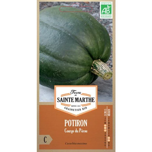 Graines de Potiron courge du Pérou bio Ferme de Sainte Marthe - graines à semer