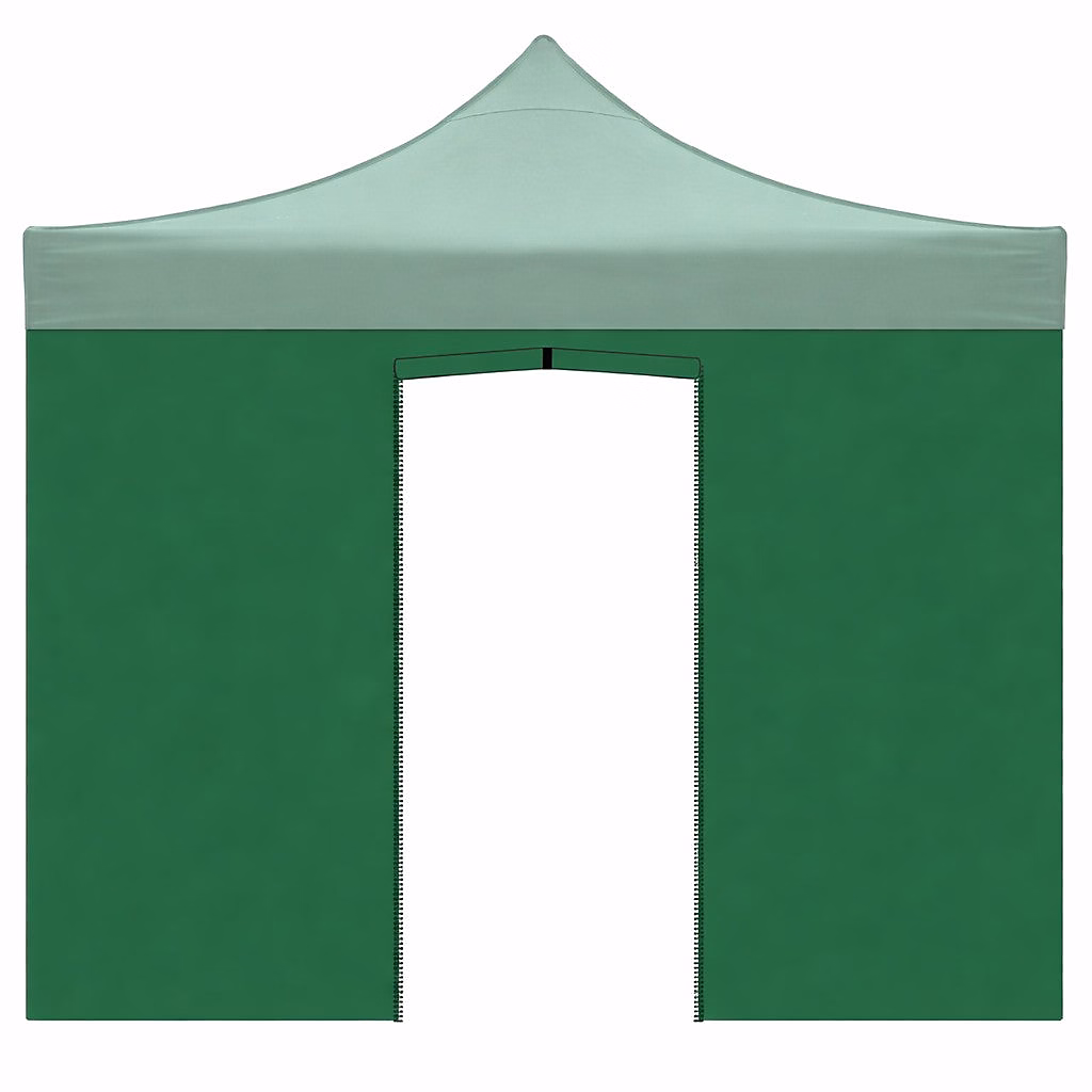 Bâche Latérale Imperméable Verte 3 × 2M Avec Porte Enroulable Pour Tonnelle Pliable 3 × 3M