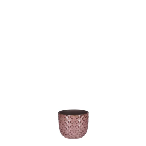 Cache pot rond en céramique rose clair Mica Décorations Daan - Ø 7,5 cm