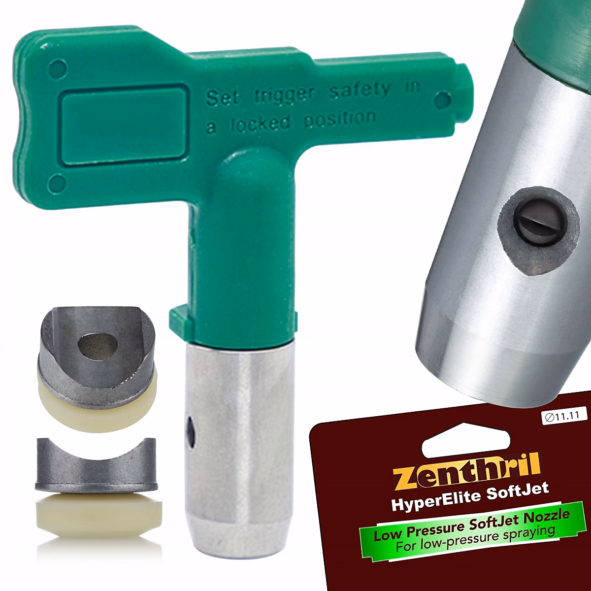 Buse de Peinture Basse Pression SoftJet Modèle 208 | Jet 10 CM – Orifice 0.008 – Pression 120 Bar