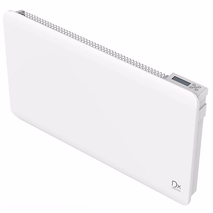 DX 744115 | Radiateur à inertie céramique PALMA 1500W + film chauffant – 82 x 10 – 5 × 50 cm – blanc