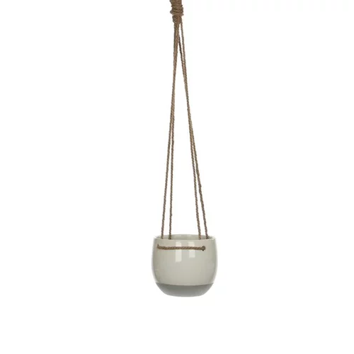 Pot à suspendre blanc en céramique Mica Décorations Resa - H 11,5 x Ø 13,5 cm