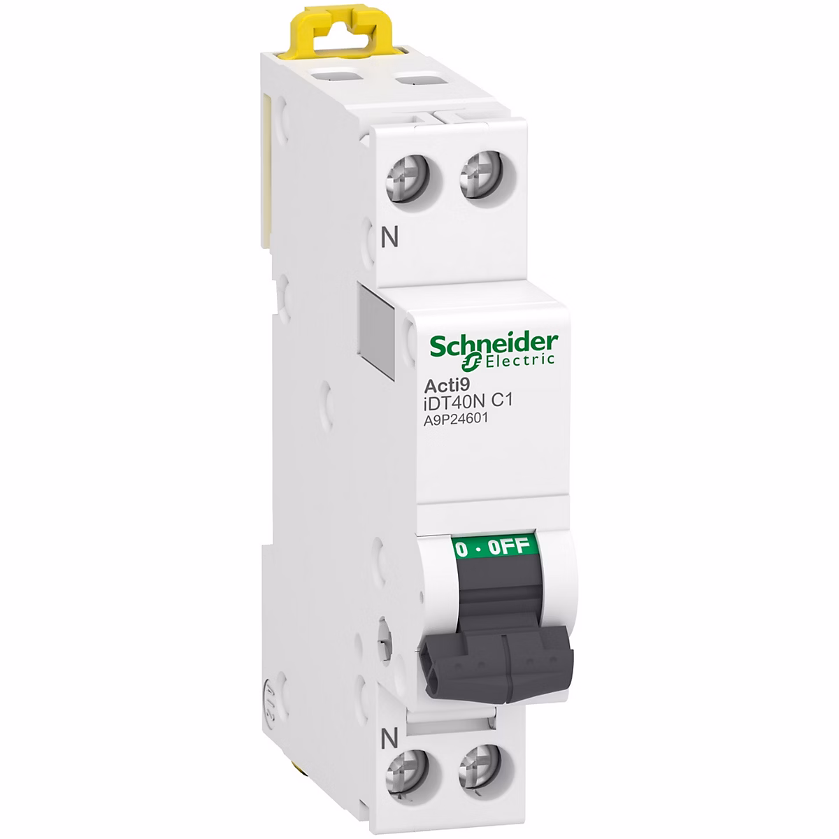 A9p24601 Schneider | Disjoncteur 1a – Phase Neutre 1p+n – Courbe C – 10ka – Bornes à Vis – Schneider Idt40n