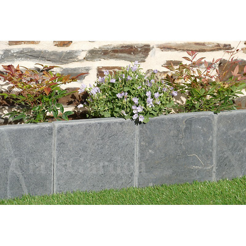 Bordure Ardoise Patinée 15 cm – Pack 60 pièces, 9 mètres