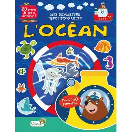 Livre de gommettes repositionnables "L’océan" aux Éditions Grenouille