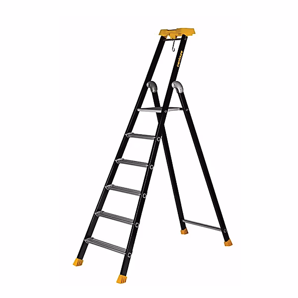 Escabeau alu 6 marches – Hauteur de travail max. 3.30m, 438206