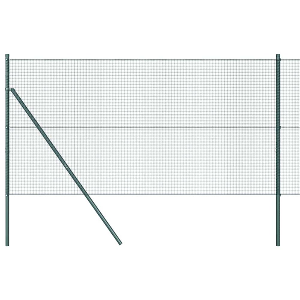 vidaXL Clôture en fils soudés pour fixation au sol 25 x 1 m Vert – 1 m 12 mm