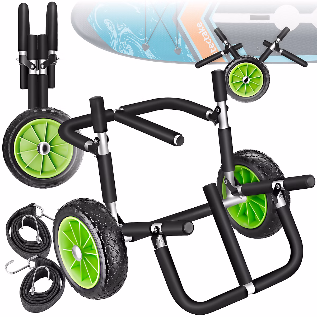 Brouette et accessoire – Chariot de transport de surf avec 2 sangles de serrage