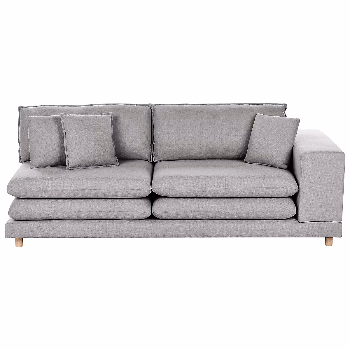 Canapé 2 places HEDEN avec coussin Tissu Gris | Canapé