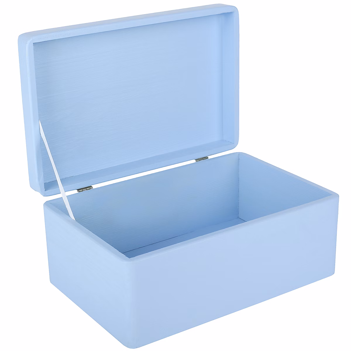 Creative Deco Boite de Rangement en Bois Bleu 30 × 20 × 14 cm (+/- 1 cm) – Avec Couvercle, Boîte à Souvenirs, Boîte à Jouets