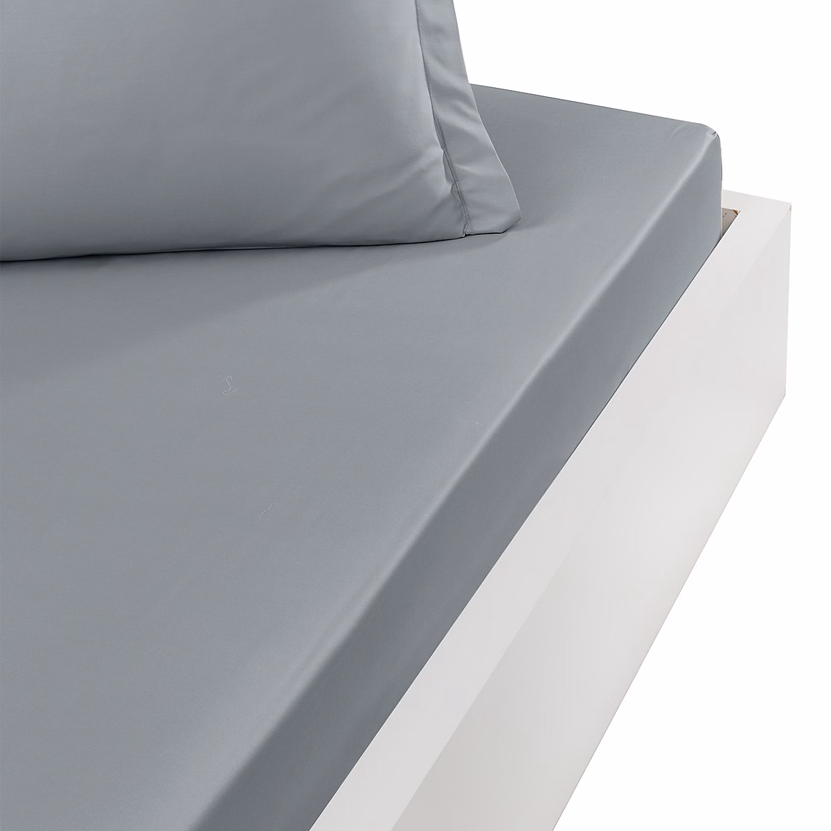 Drap housse en percale de coton bonnet 30 cm Galet 90 × 190 cm SOFT PERCALE