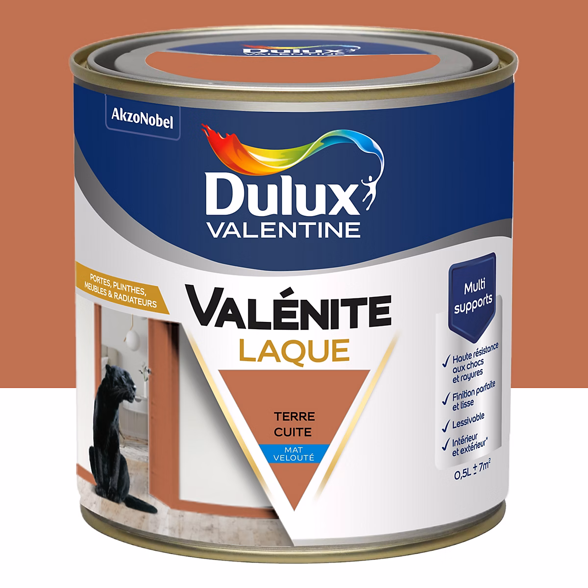 Peinture intérieure – Laque acrylique bronze terre cuite mat velouté Dulux Valentine Valénite 0.5 L