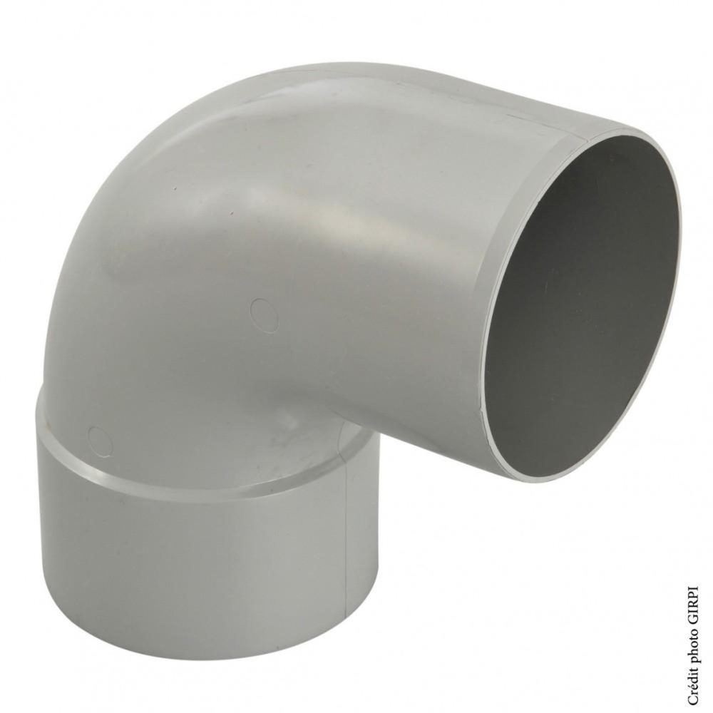 GIRPI Coude 87.3° pvc gris GIRPI, Dév.33 cm Diam.100 mm – Solutions extérieures