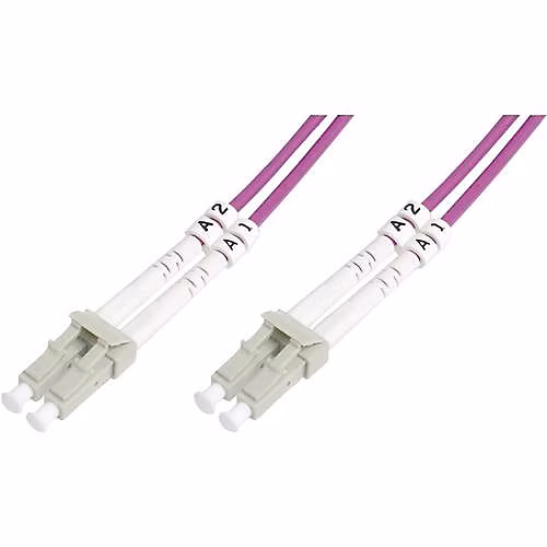 Câble de raccordement fibre optique Duplex LC mâle/mâle OM4 50/125 µm violet 1 | 00 m DK – 2533 – 01 – 4