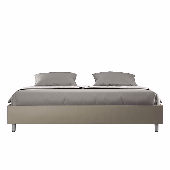 Cadre de lit | ITYHOME – Azelia – 180 × 210 cm – Similicuir cappuccino – 2 places