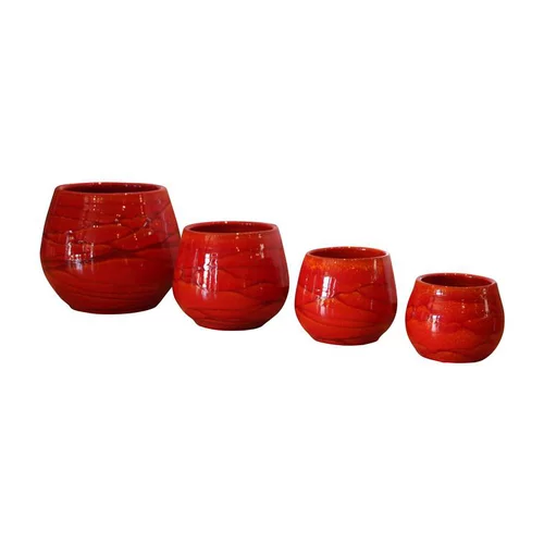 Pot Cancale soleil couchant en terre cuite émaillée H 17 x Ø 17 cm